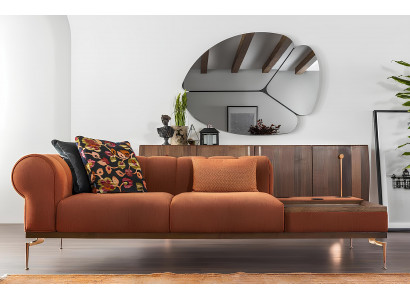 Sofa 321 míst Sofy Tkanina Tonalní Modro-Oranžová Křeslo