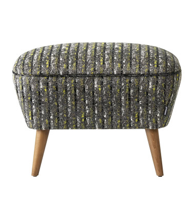 Sitzhocker Hocker Puff Fußhocker Polsterhocker Ottoman Stoff Grau Sitz