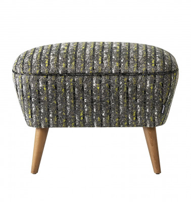 Puf Sgabello Pouf Podnožník Sgabello Čalouněný Ottoman Šedý