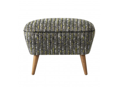 Puf Sgabello Pouf Podnožník Sgabello Čalouněný Ottoman Šedý