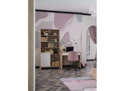 Schreibtisch Kinderzimmer Bücherregale Set 4tlg Computer Holz Rosa Neu