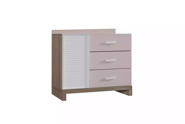 Gruppe Kinderbett Kinderzimmer Bett Holz Rosa Kindermöbel Set 4tlg