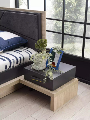 Kinderbett Kindermöbel Garnitur Kinderzimmer Bett Holz Grau Set 7tlg