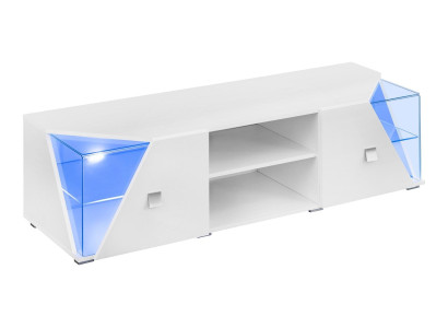 Wohnwand Garnitur TV-Ständer Vitrine Wohnzimmer Holz Möbel Weiß Luxus