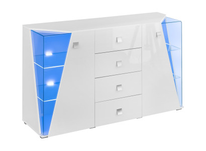 Luxus Wohnwand Set Kommode Wohnzimmer Vitrine Holz Möbel Wandregal 3 tlg