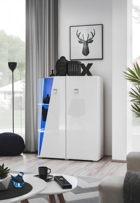 Moderní vitrína do obývacího pokoje, luxusní design, nový nábytek