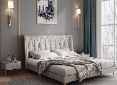 Šedá černá designová postel pro mládež luxusní manželská postel hotelový komplet nové