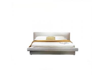 Luxusní béžová moderní čalouněná postel pohodlná elegantní