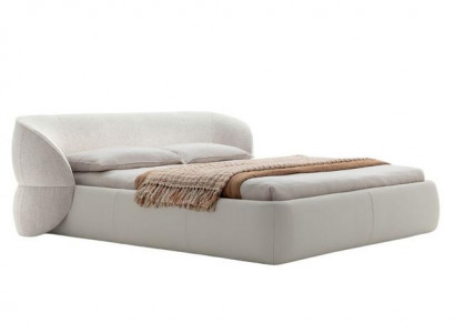 Moderní čalouněná pohovka s funkcí spaní elegantní šedé látky