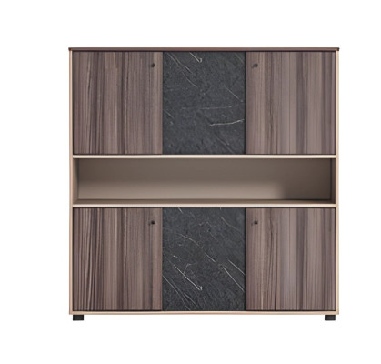 Büroschrank Beige Braun Holzoptik Modernes Design Mit Schiebetüren Arbeitszimmer