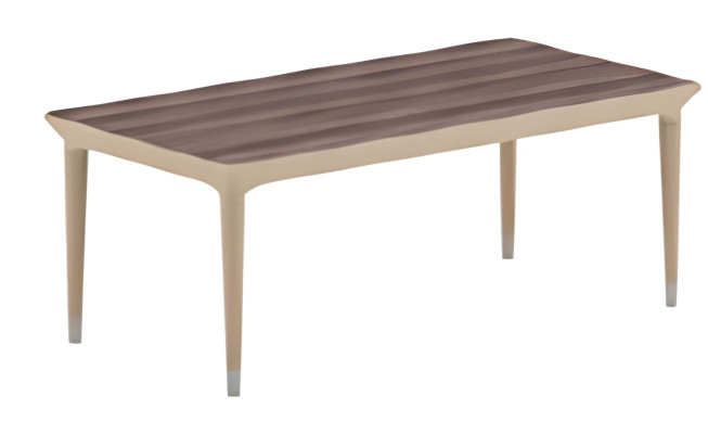 Couchtisch Modern Beige Braun Holzoptik Elegante Beine für Wohnzimmer Design