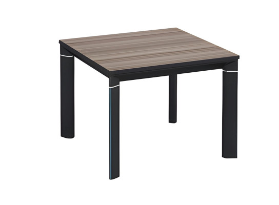 Beistelltisch Holzoptik Quadratisch Schwarz Metallgestell Modern Wohnraum