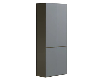 Büroschrank Aktenschrank Modern Grau Hoch Türe grifflos Stauraum schlicht Design