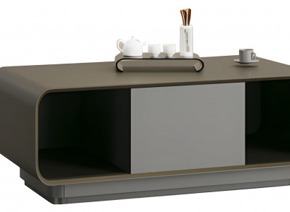 Moderní konferenční stůl v černém a šedém designu s úložným prostorem