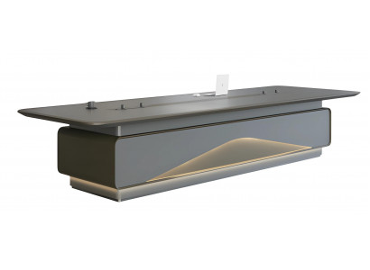 Podsvícený konferenční stůl LED s technickými připojeními