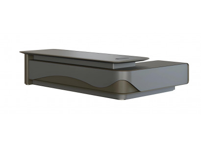 Moderní psací stůl v černo-šedém designu s vlnovým efektem