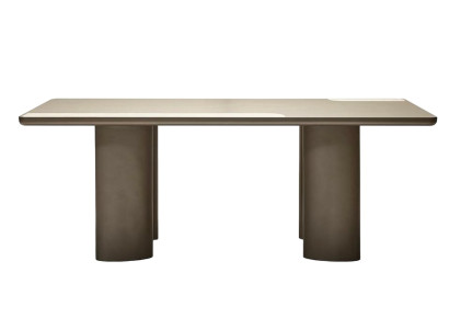 Eleganter Beigefarbener Esstisch aus Holz in Modernem Design