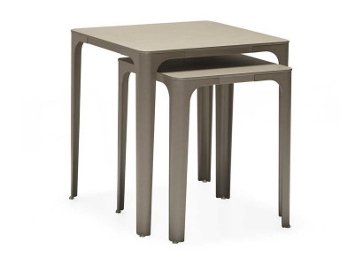 Beistelltisch Holz Beige Modern Elegant