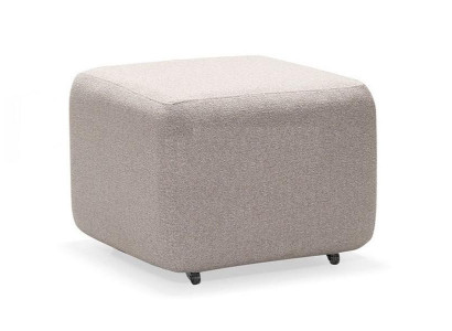 Beiger Textilhocker modern elegant vielseitig