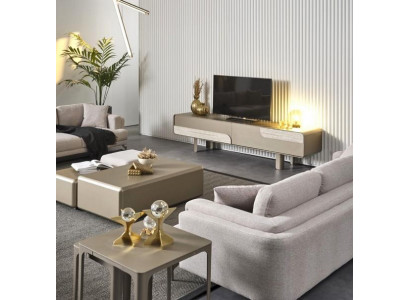 Moderní RTV skříňka v béžovém dřevě