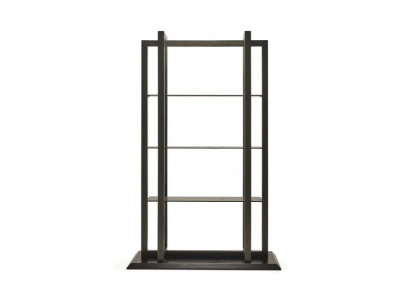 Elegantní hnědá dřevěná police