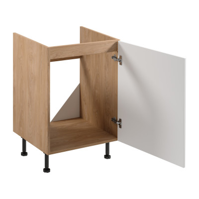 Küchenunterschrank Schrank Küchenunterbau-Schrank Holzschrank Beige-Weiß