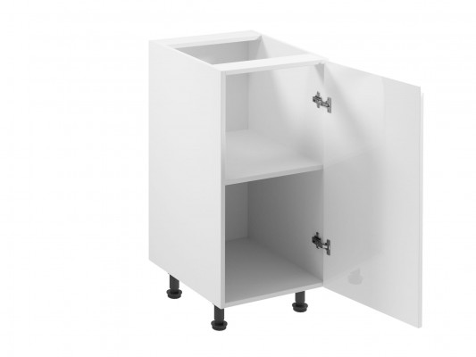 Mobilní lesklá bílá podložní kuchyňská skříňka