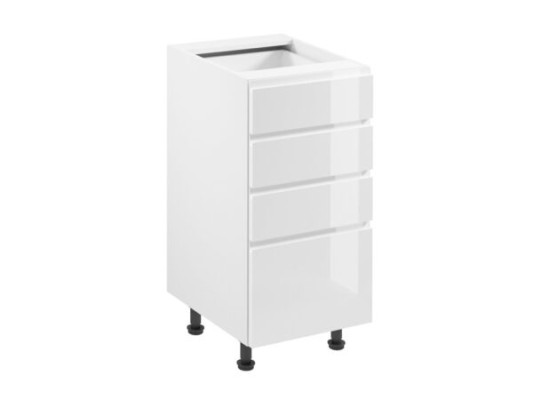 Küchenschubladenschrank Unterschrank 4 Schubladen Küchenschrank Weiß