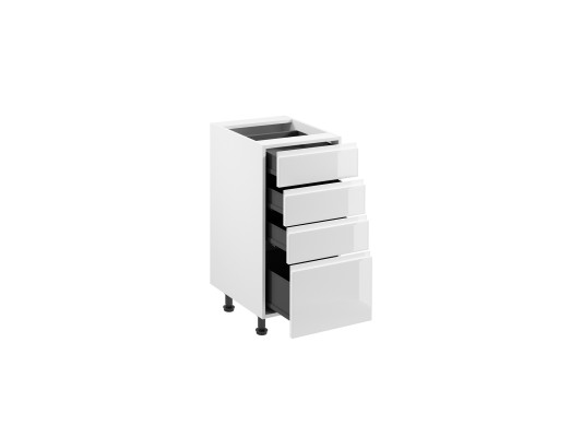 Küchenschubladenschrank Unterschrank 4 Schubladen Küchenschrank Weiß