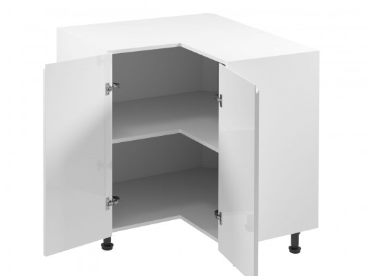 Mobilní rohový lesklý kuchyňský stůl