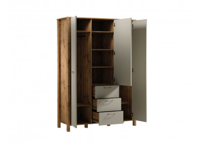 Skříň s věšáky, policemi a šuplíky