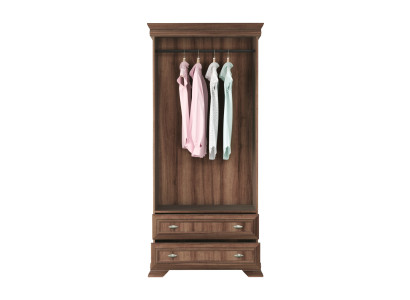 Garderobenschrank Kleiderschrank Holzschrank Schubladen Kleiderstange