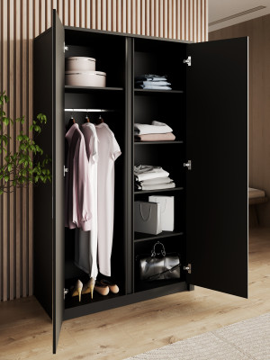 Stoffschrank Kleiderschrank Spiegelschrank Verspiegelt Kleiderstange
