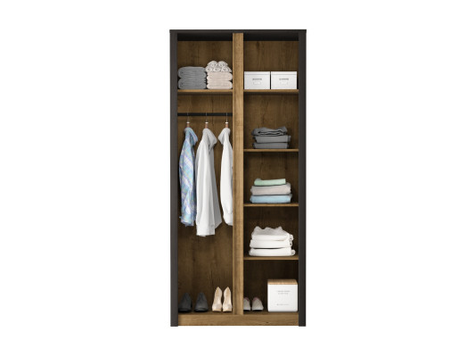 Stoffschrank Kleiderschrank aus Stoff Garderobe Schrank Kleiderstange