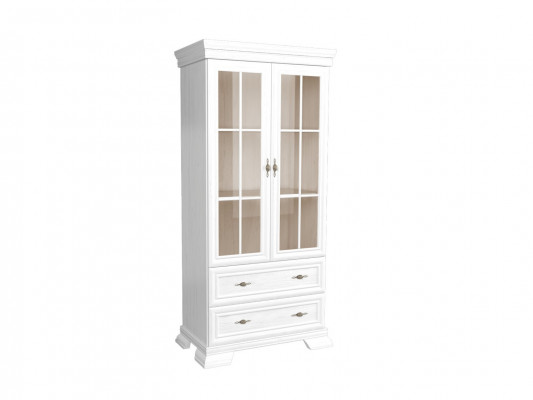 Vitrína s šuplíky a policemi