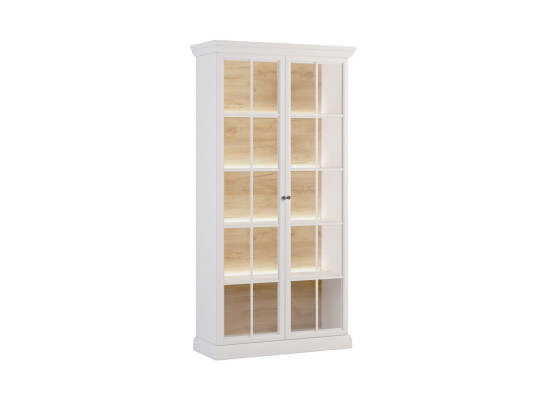Buffetschrank Vitrinenschrank Anrichte Glasvitrine Küchenbuffet Weiß