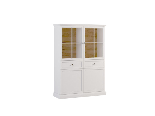 Buffet Schrank Küchenanrichte Glasvitrine Vitrinenschrank 2 Schubladen