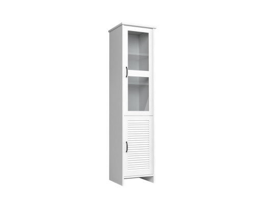 Vitrinenschrank Weiß Modernes MDF-Glas Möbelstück