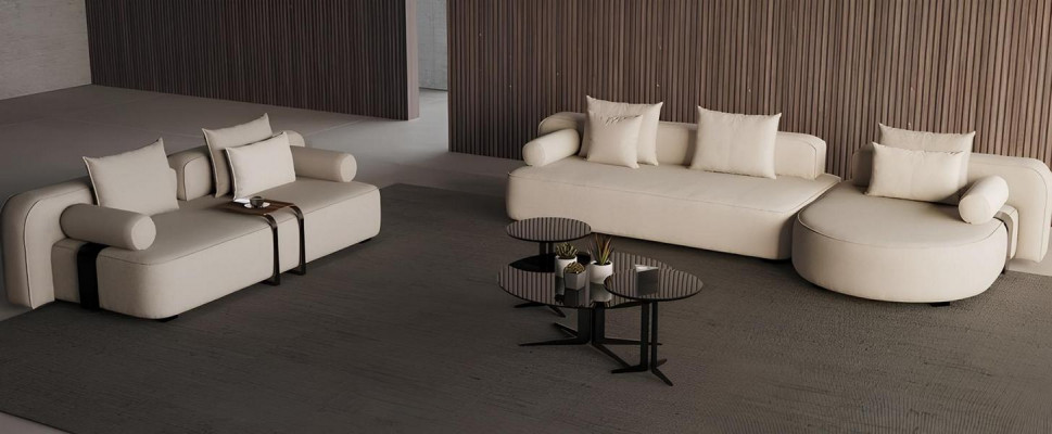 Moderní souprava pohovek pro pohodlí a útulnost