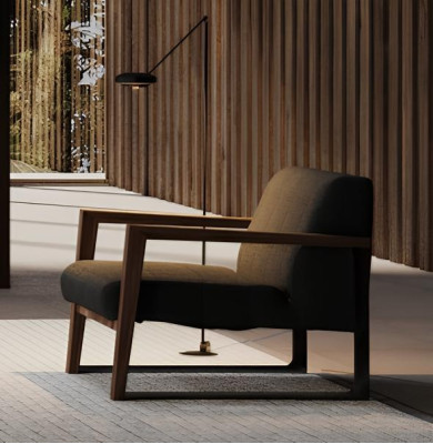 Křeslo s moderním designem, čalouněný model do útulného obývacího pokoje