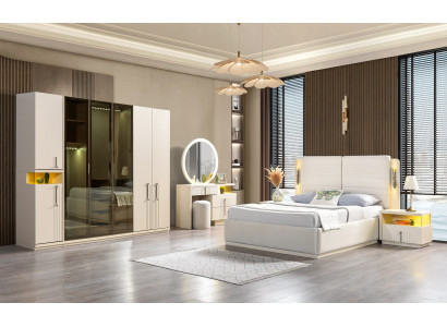 Moderní ložnicový set postel skříň noční stolky