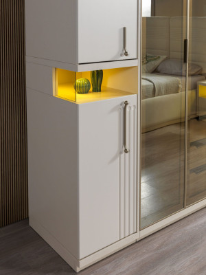 Kleiderschrank 251 cm modern Schlafzimmer großer Schrank