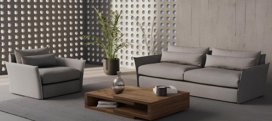 Sofa s křeslem v moderním stylu do obývacího pokoje