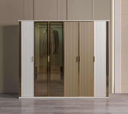 Luxusní skříň s moderním designem ze skla 234 cm