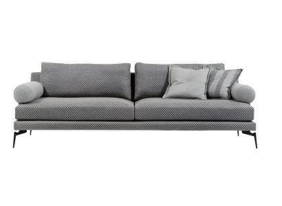 Luxus 3 Sitzer Sofa Grau – Modernes Wohnzimmer Sofa Textil