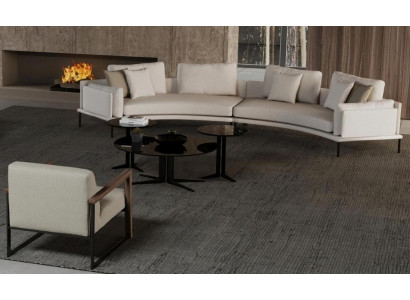 Pohovka s křeslem do obývacího pokoje Estetika komfortu v každé linii