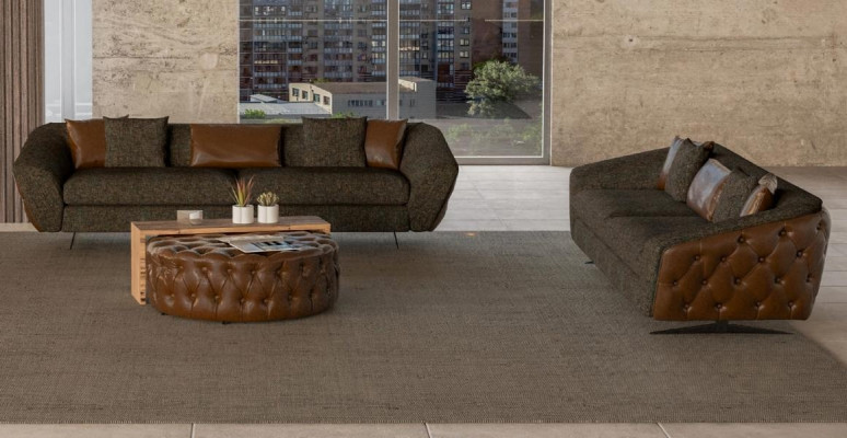 Sada sedacího nábytku 2x pohovka v moderním stylu a měkkosti pro váš domov