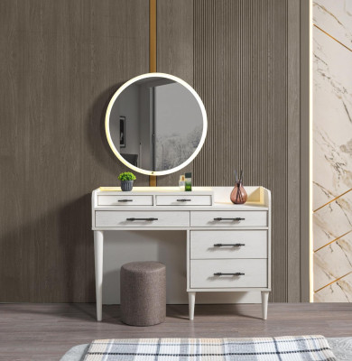 Schminktisch modern Holz Schlafzimmer Kosmetiktisch mit Spiegel