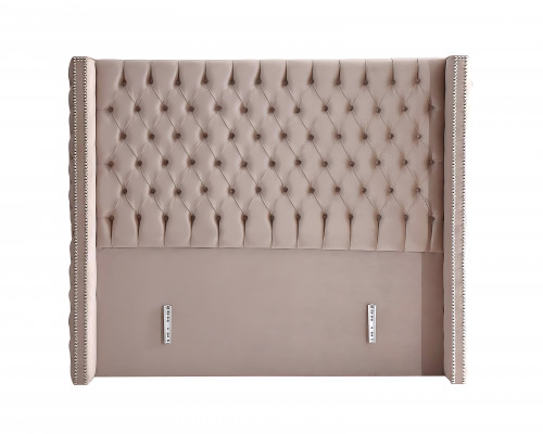 Elegantní postel s matrací v béžovém materiálu