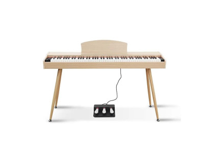 Digitales Klavier Piano Heimklavier Digital Keyboard 135cm Hellbraun